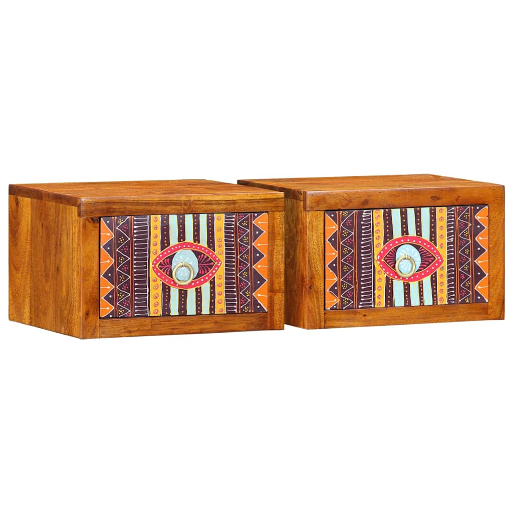 Noćni ormar s ladicama 2 pcs Smeđa 35 x 30 x 22 cm