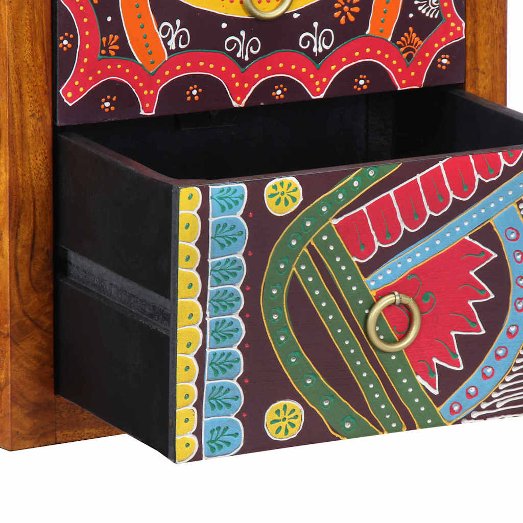 Noćni ormar 2 pcs Smeđa 35 x 30 x 40 cm Čvrsto drvo akacije