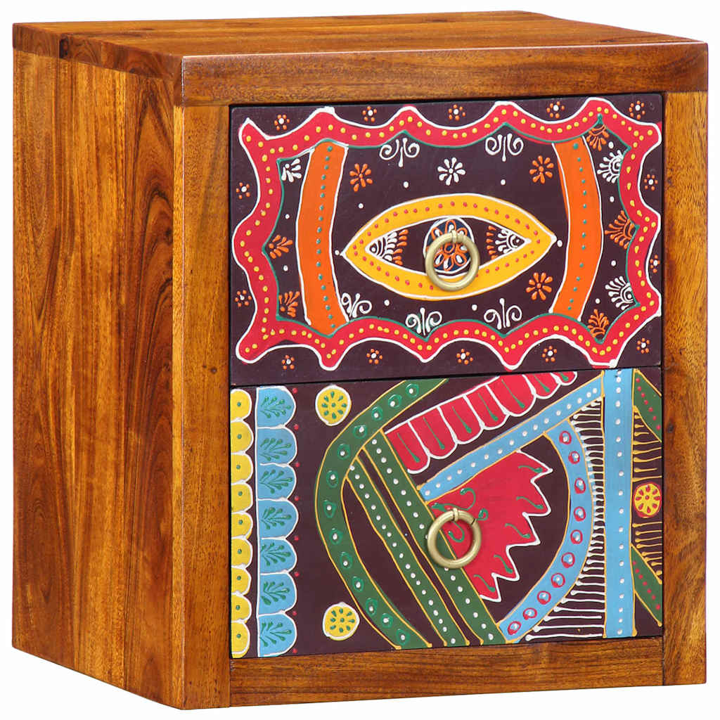 Noćni ormar 2 pcs Smeđa 35 x 30 x 40 cm Čvrsto drvo akacije