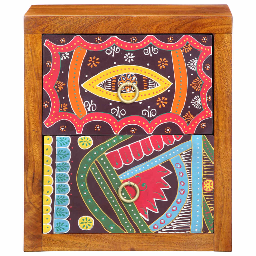 Noćni ormar 2 pcs Smeđa 35 x 30 x 40 cm Čvrsto drvo akacije