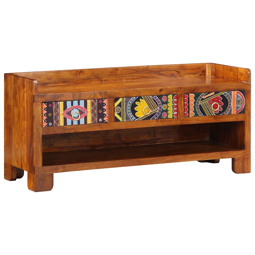 Klupa za cipele s ladicama Medeno smeđa 100 x 35 x 45 cm
