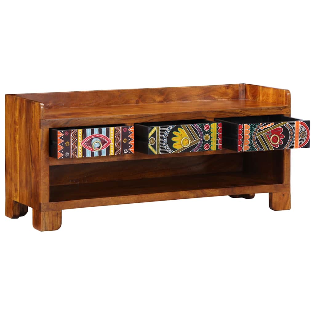 Klupa za cipele s ladicama Medeno smeđa 100 x 35 x 45 cm
