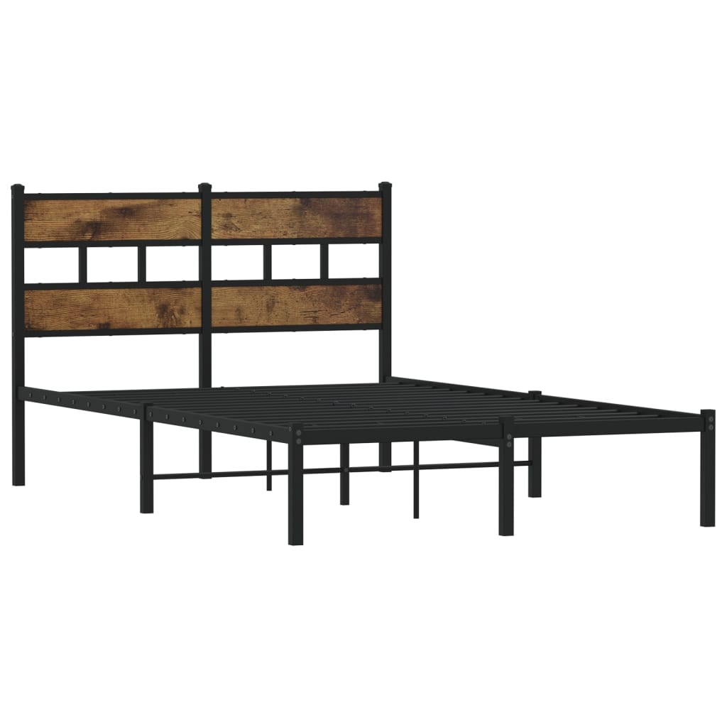 Metalni okvir kreveta bez madraca boja hrasta 120x190 cm