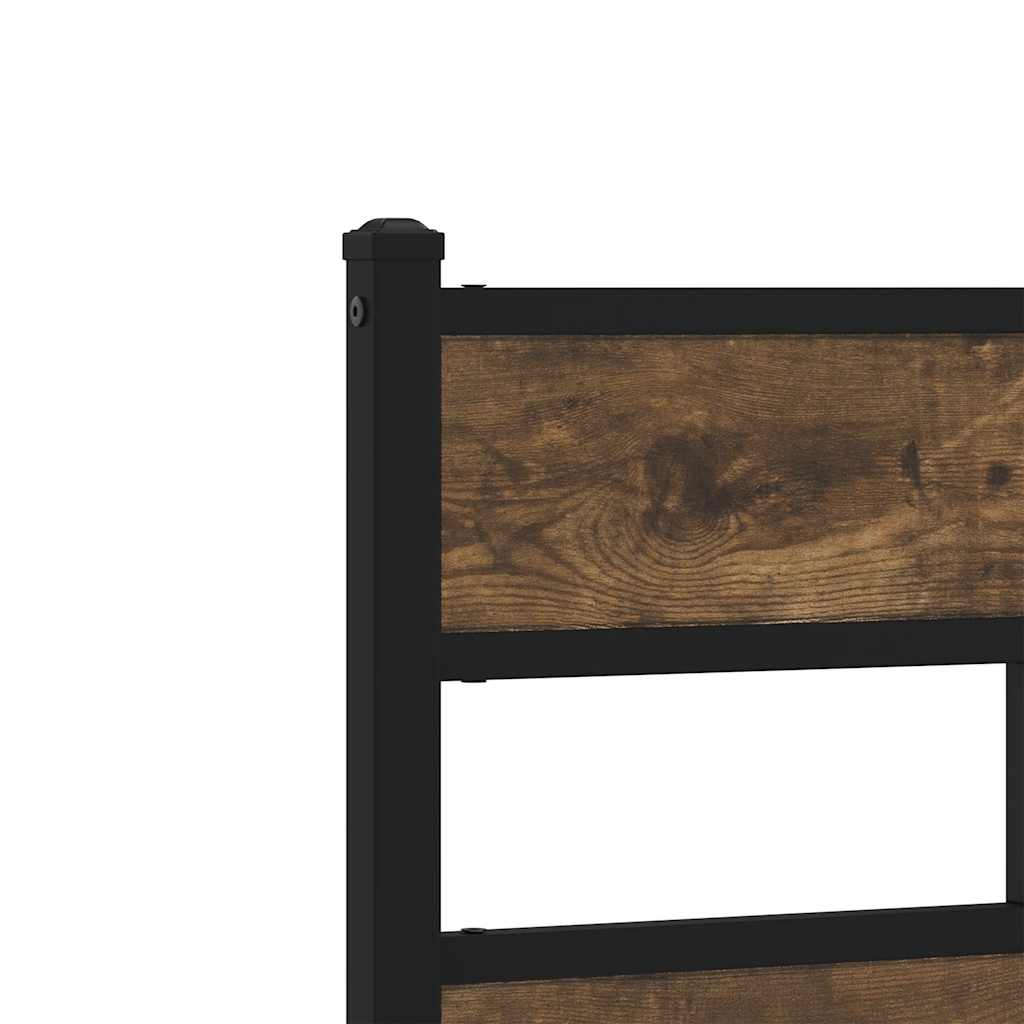 Metalni okvir kreveta bez madraca boja hrasta 150 x 200 cm
