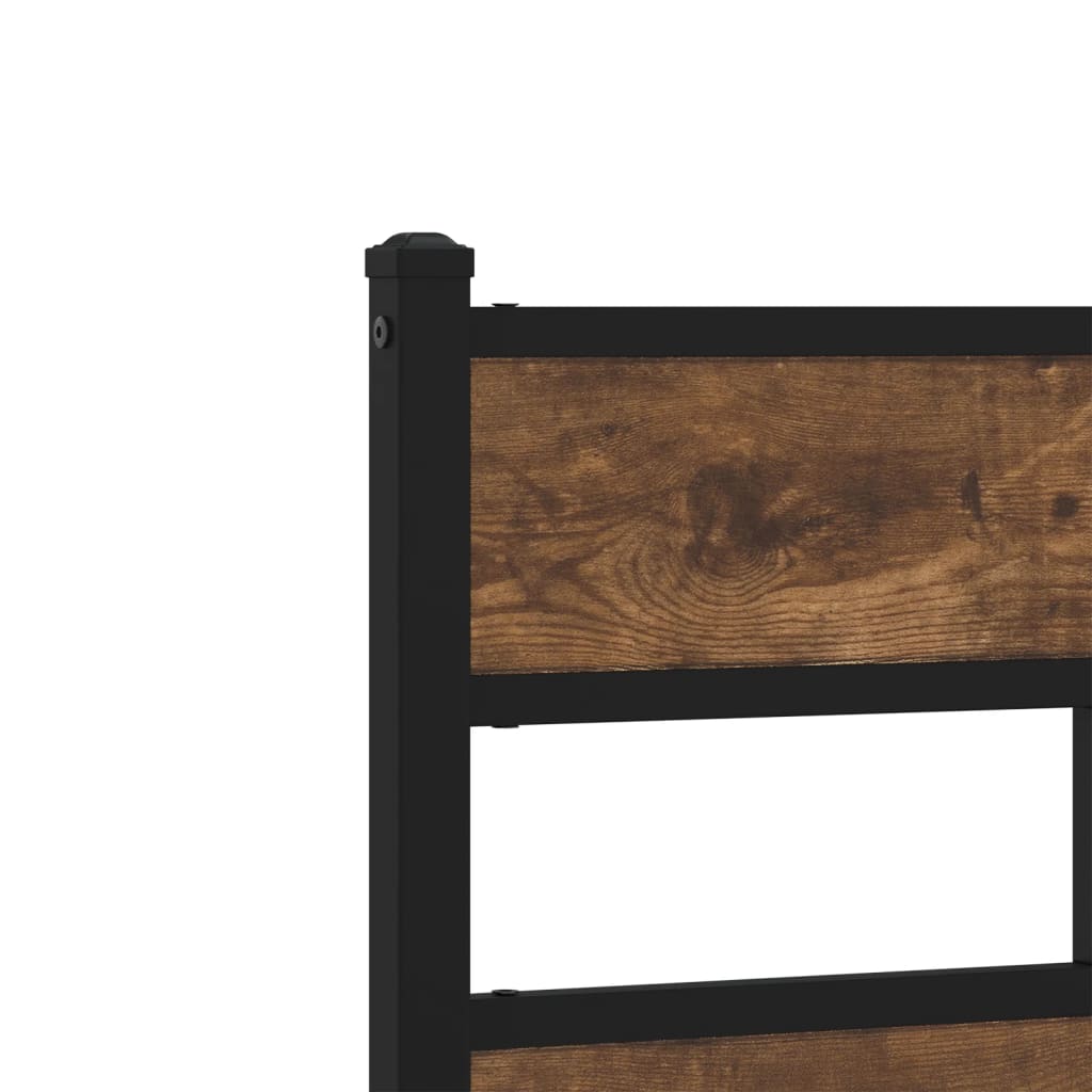 Metalni okvir kreveta bez madraca boja hrasta 100x190 cm