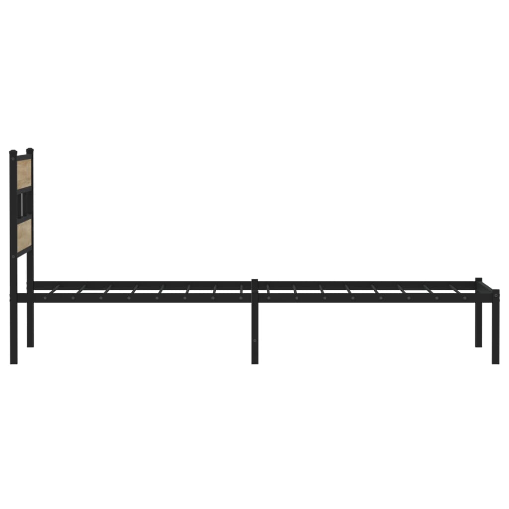 Metalni okvir kreveta bez madraca boja hrasta sonome 107x203 cm