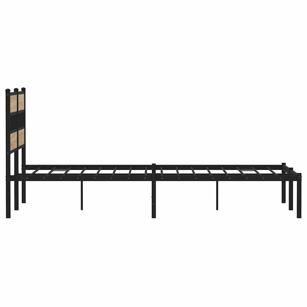 Metalni okvir kreveta bez madraca boja hrasta sonome 135x190 cm