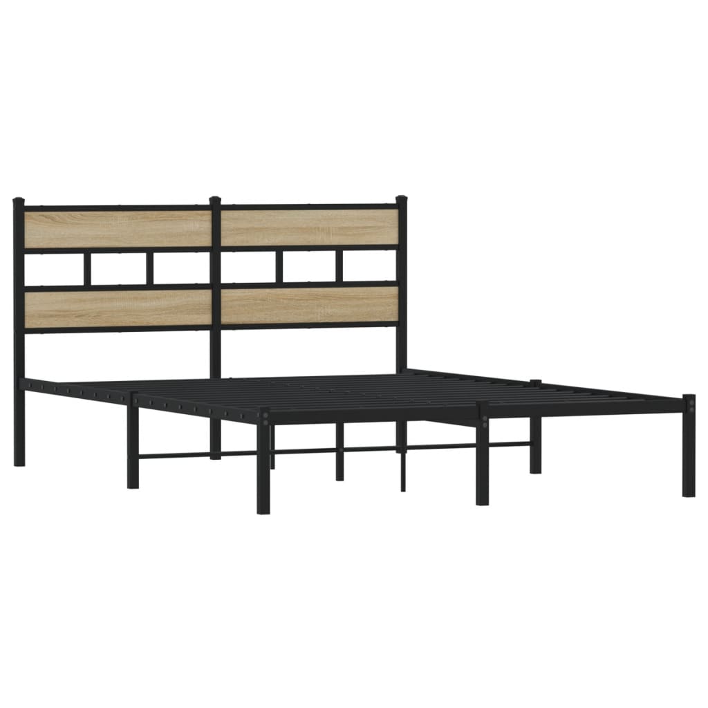 Metalni okvir kreveta bez madraca boja hrasta sonome 160x200 cm