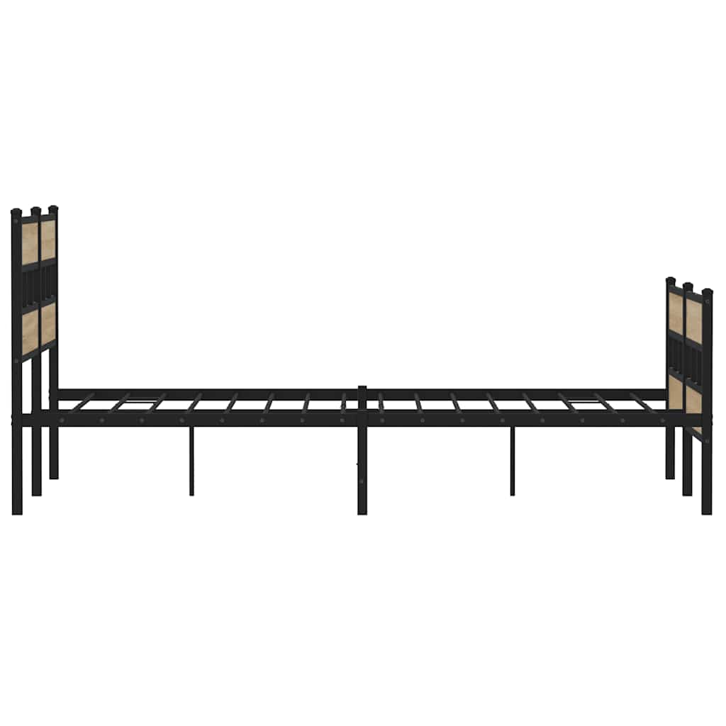 Metalni okvir kreveta bez madraca boja hrasta sonome 140x190 cm