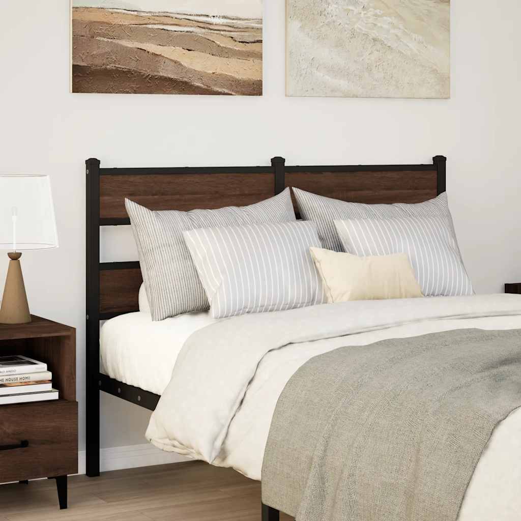 Zamjensko uzglavlje smeđa boja hrasta 120 cm čelik i konstruirano drvo