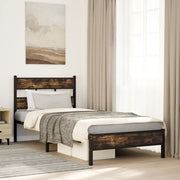 Okvir kreveta bez madraca s uzglavljem boja hrasta 80x200 cm