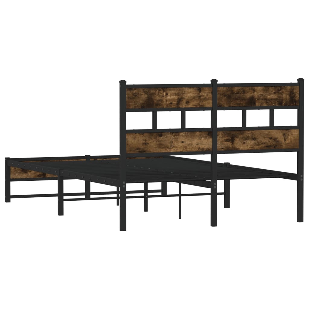 Metalni okvir kreveta bez madraca boja hrasta 120x190 cm