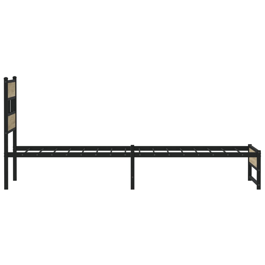 Metalni okvir kreveta bez madraca boja hrasta sonome 100x190 cm