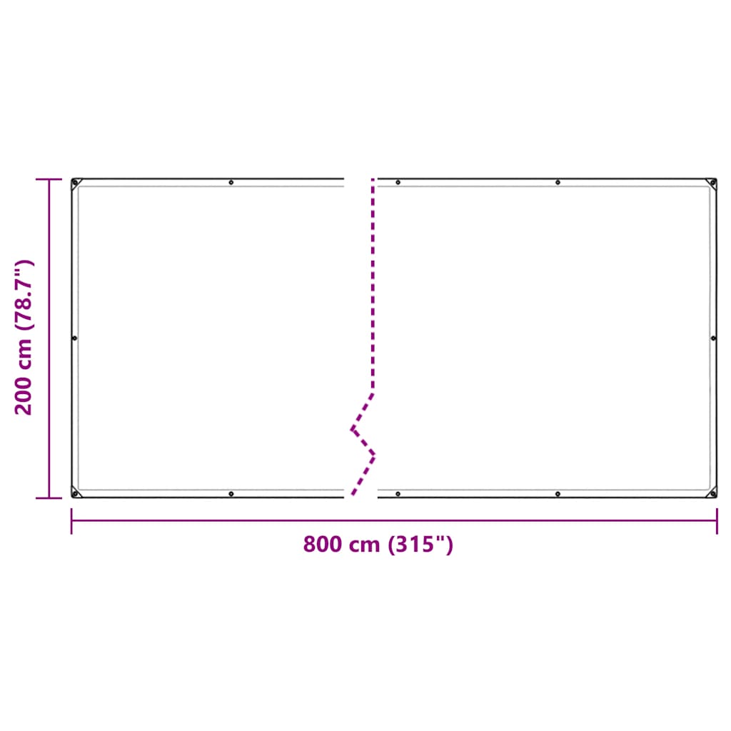 Prozirna cerada s ušicama 2x8 m polietilen