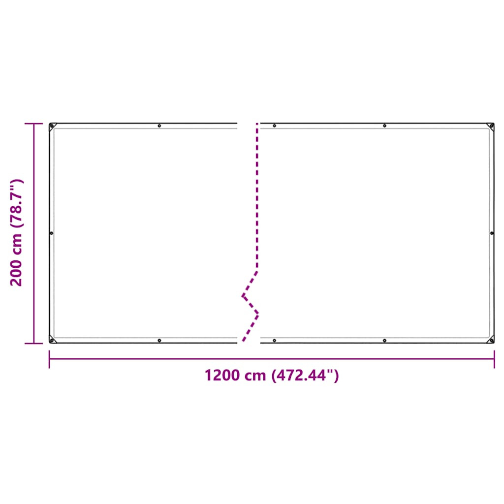 Prozirna cerada s ušicama 2x12 m polietilen