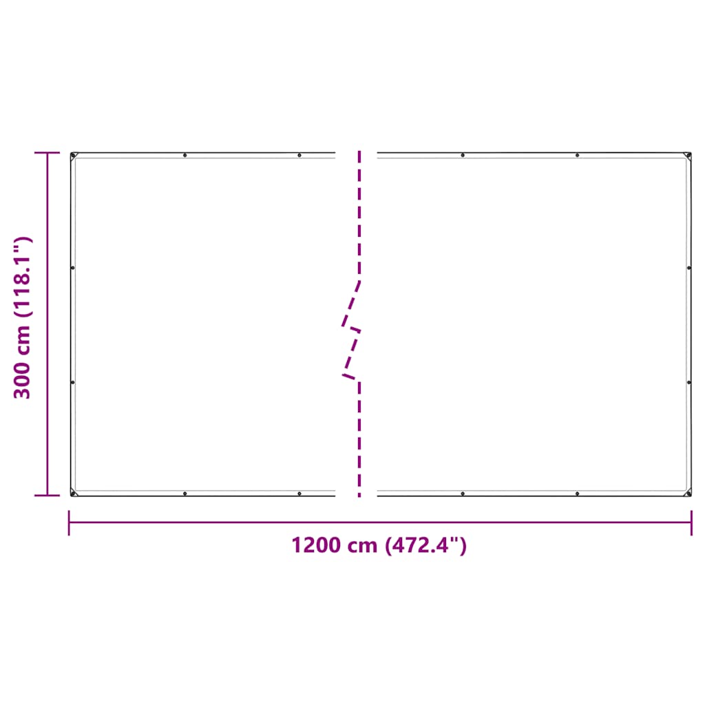 Prozirna cerada s ušicama 3x12 m polietilen