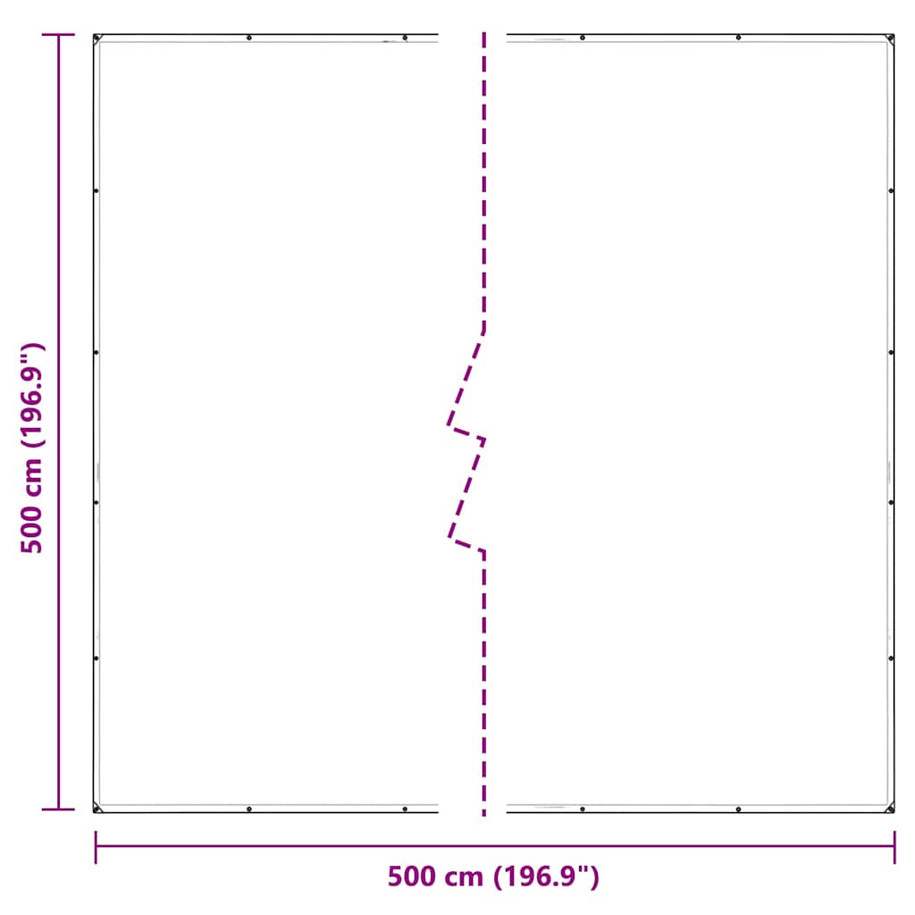 Prozirna cerada s ušicama 5x5 m polietilen