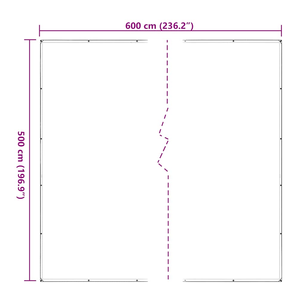 Prozirna cerada s ušicama 5x6 m polietilen