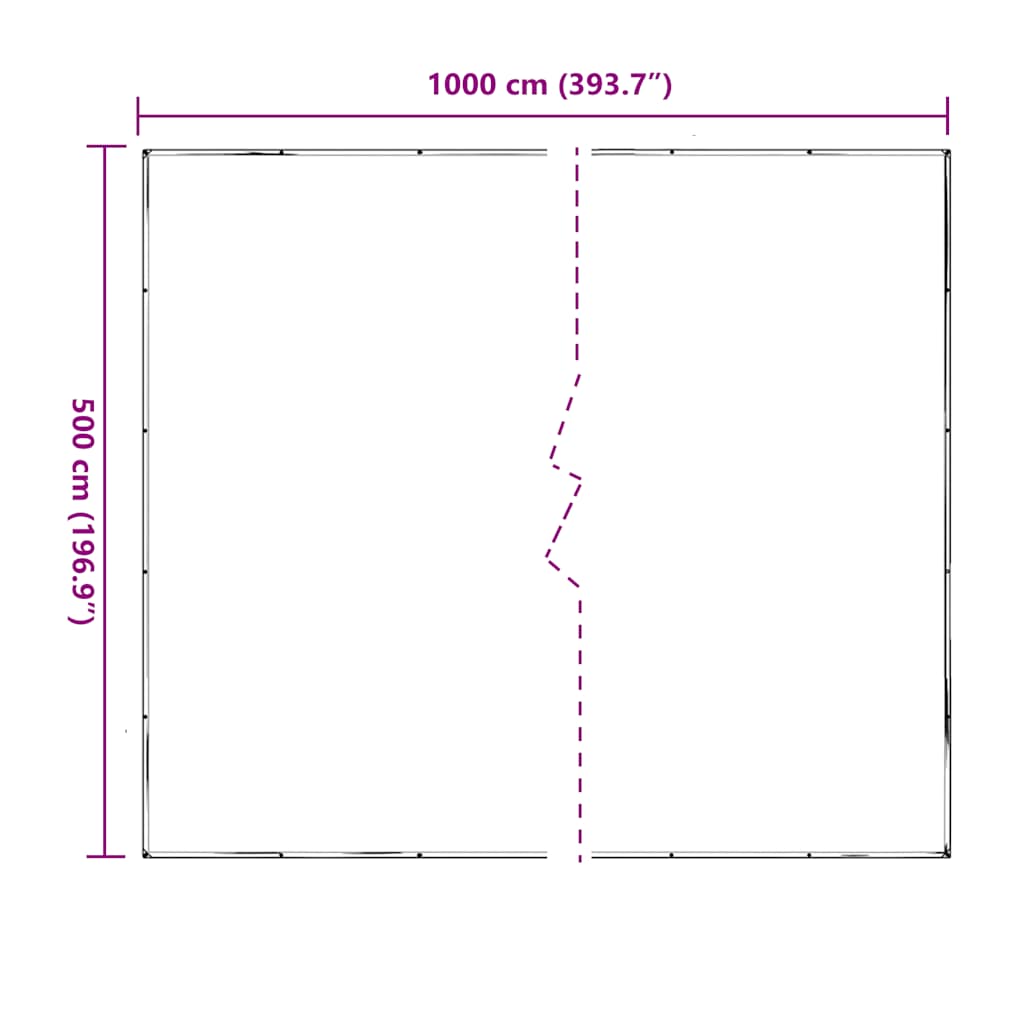 Prozirna cerada s ušicama 5x10 m polietilen
