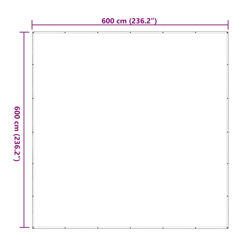 Prozirna cerada s ušicama 6x6 m polietilen