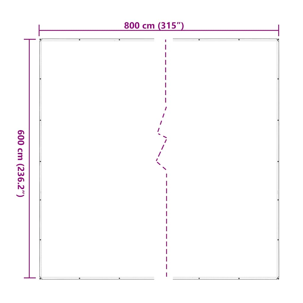 Prozirna cerada s ušicama 6x8 m polietilen