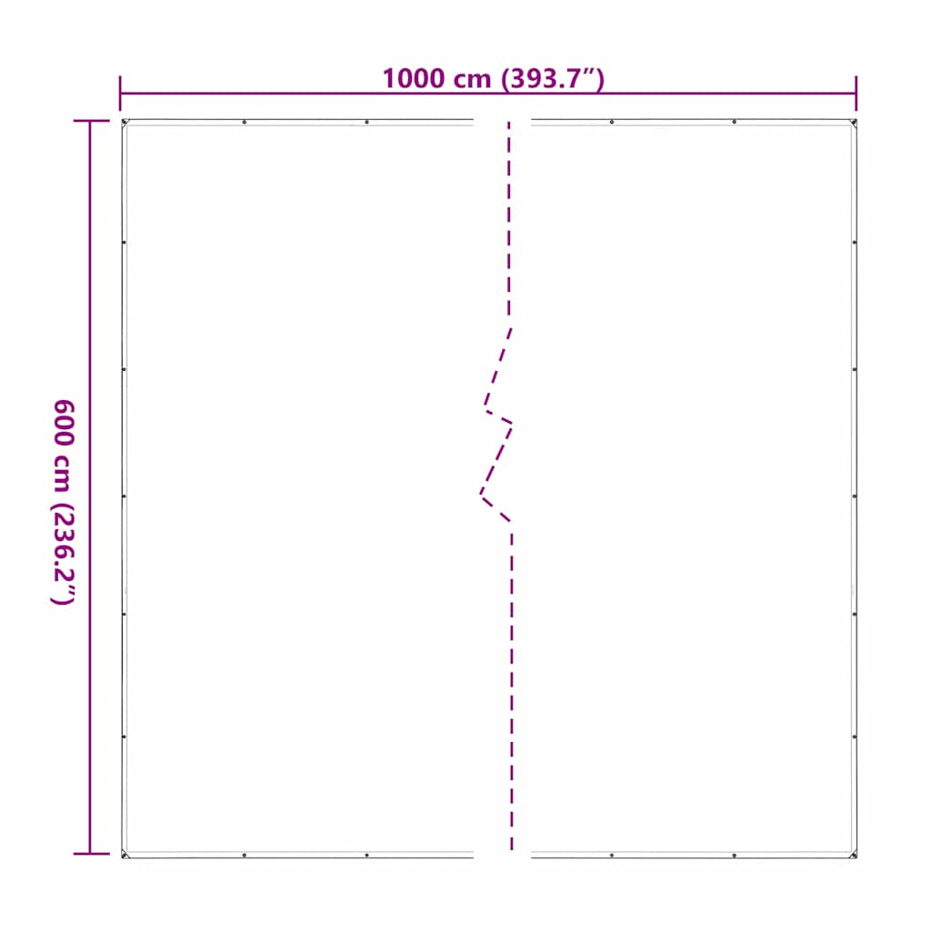 Prozirna cerada s ušicama 6x10 m polietilen