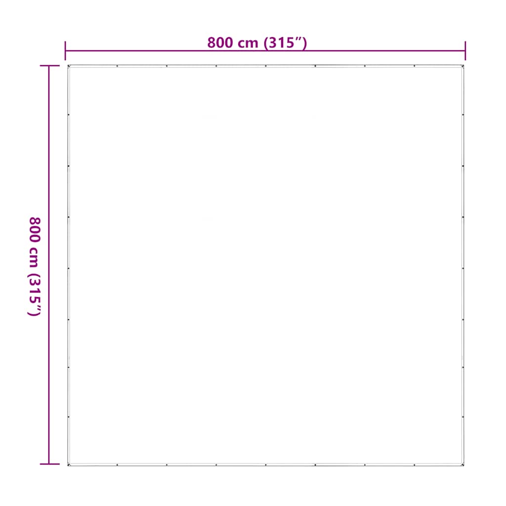 Prozirna cerada s ušicama 8x8 m polietilen