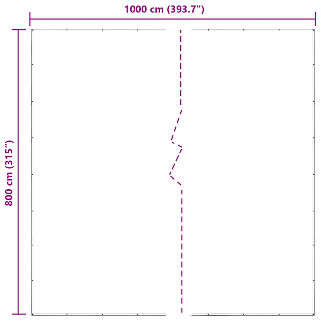 Prozirna cerada s ušicama 8x10 m polietilen