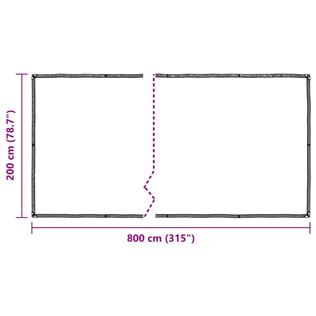 Prozirna cerada s ušicama 2x8 m polietilen