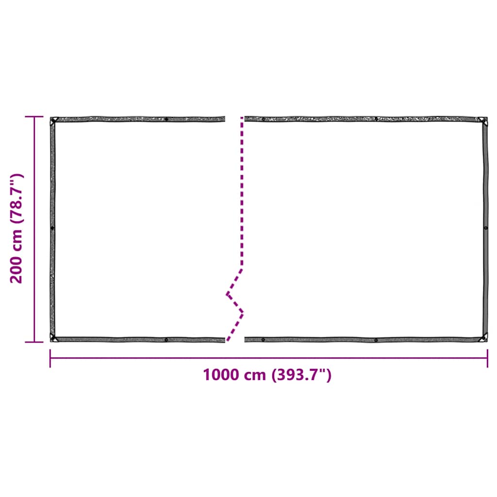 Prozirna cerada s ušicama 2x10 m polietilen