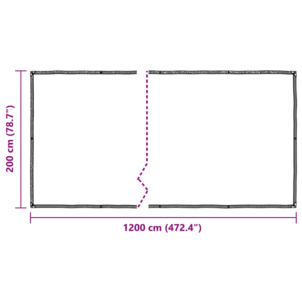 Prozirna cerada s ušicama 2x12 m polietilen