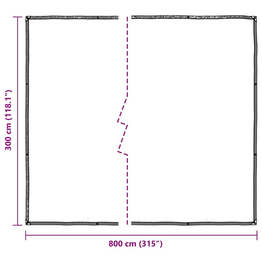 Prozirna cerada s ušicama 3x8 m polietilen