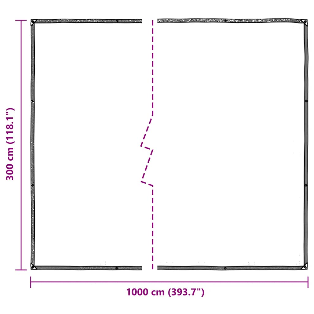 Prozirna cerada s ušicama 3x10 m polietilen