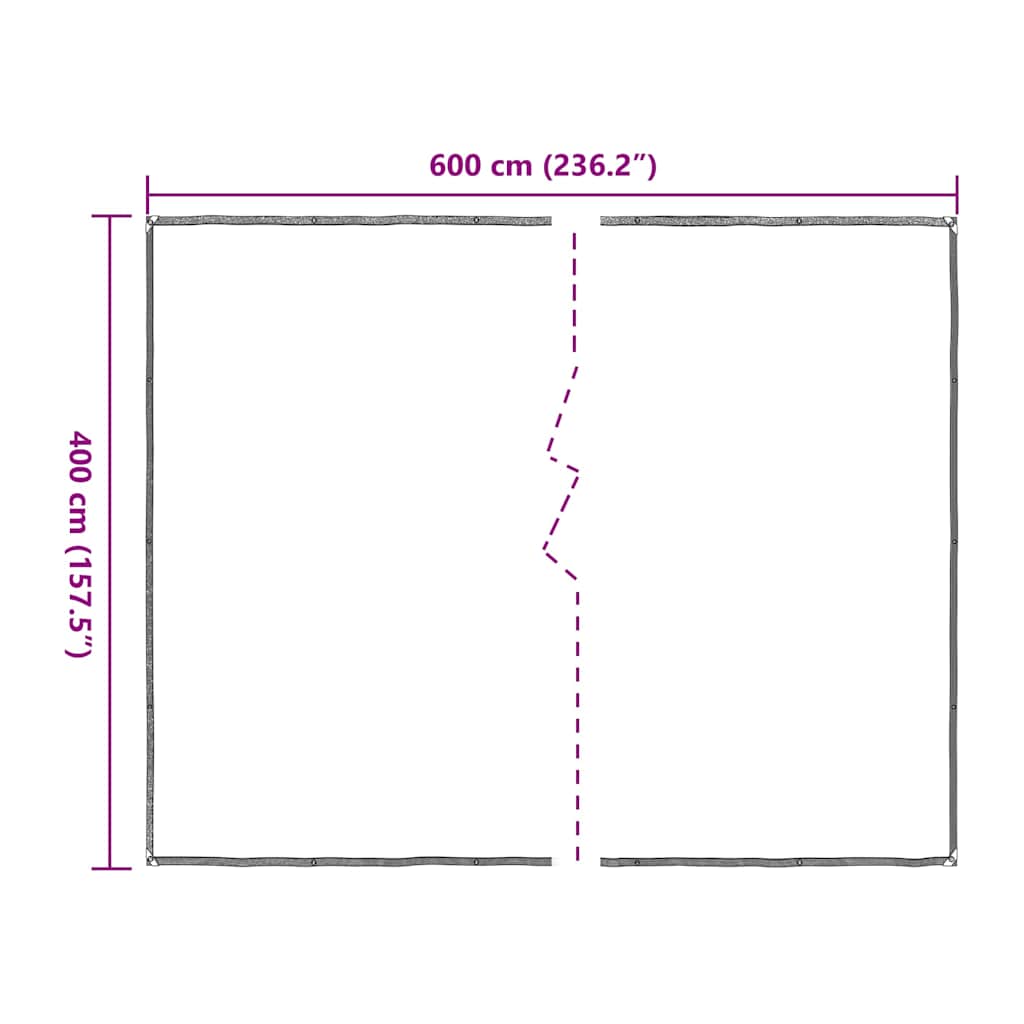 Prozirna cerada s ušicama 4x6 m polietilen