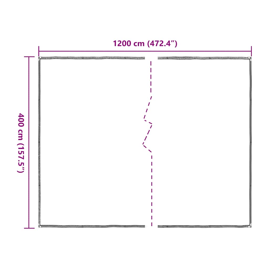 Prozirna cerada s ušicama 4x12 m polietilen