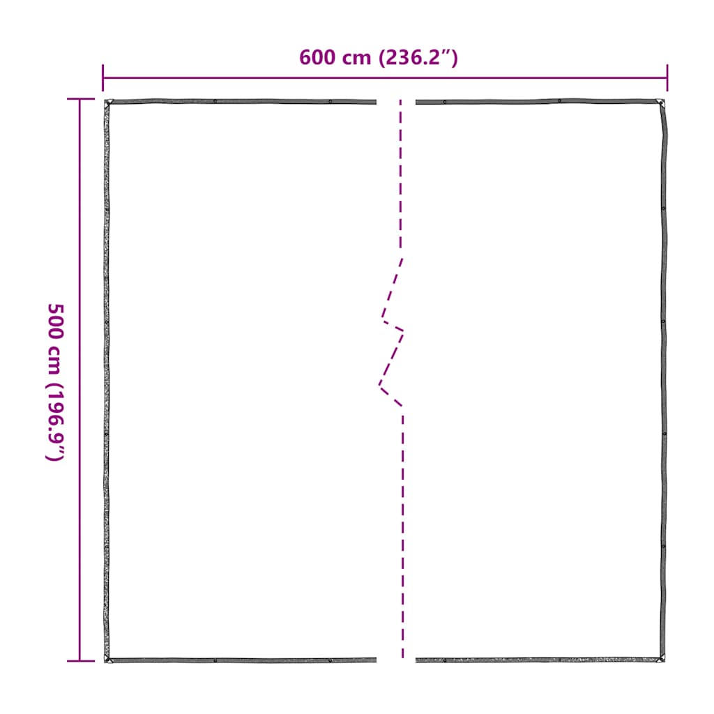 Prozirna cerada s ušicama 5x6 m polietilen