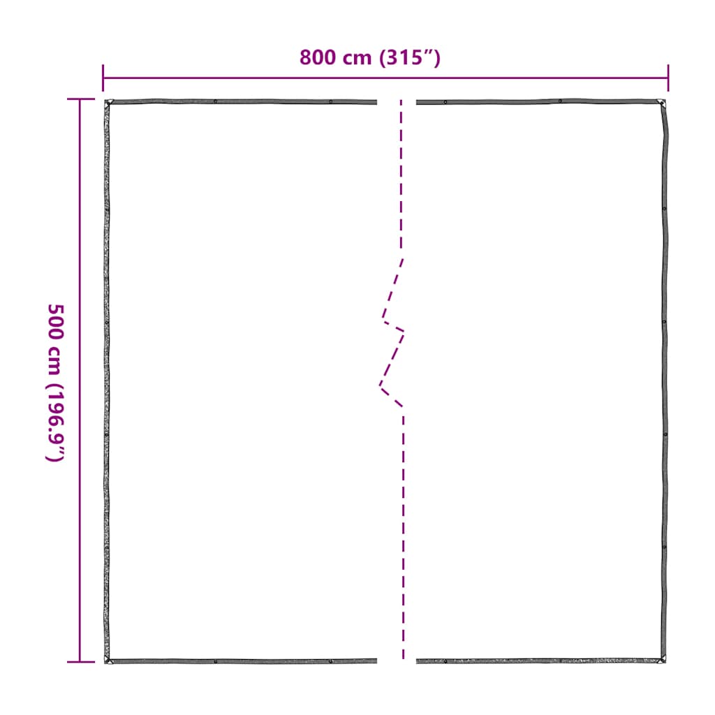 Prozirna cerada s ušicama 5x8 m polietilen