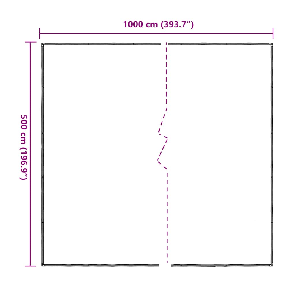 Prozirna cerada s ušicama 5x10 m polietilen