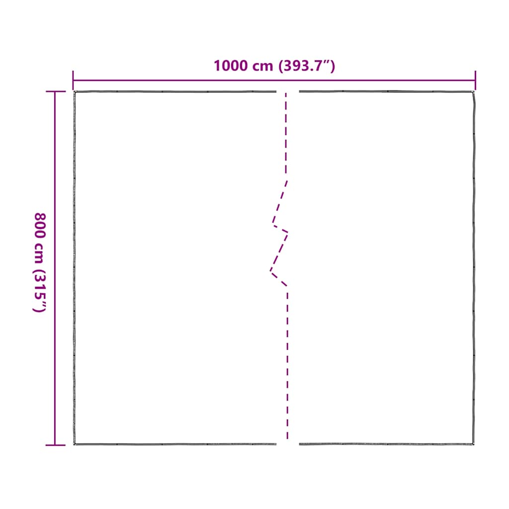 Prozirna cerada s ušicama 8x10 m polietilen