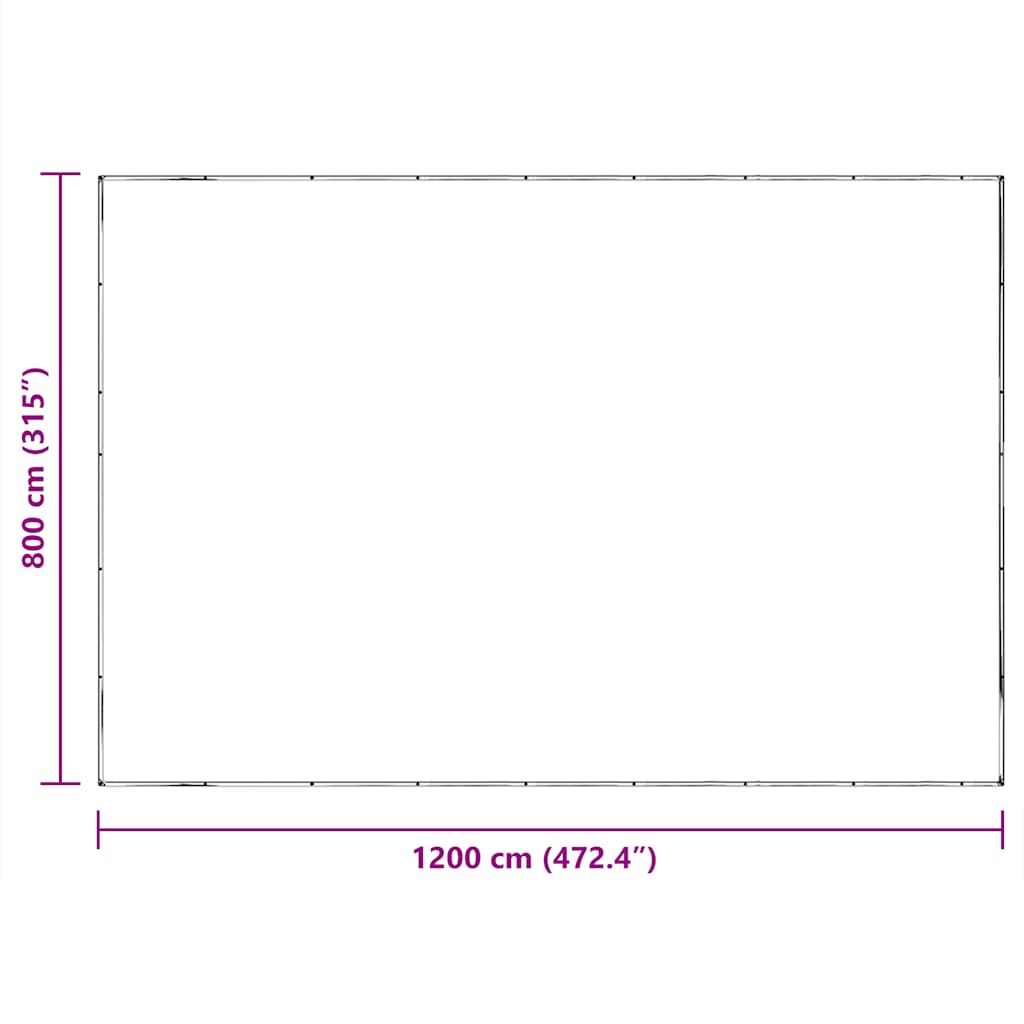 Prozirna cerada s ušicama 8x12 m polietilen