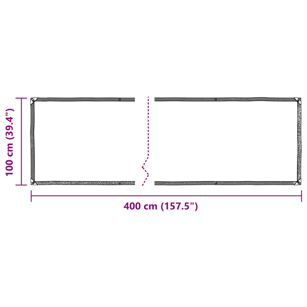 Prozirna cerada s ušicama 1x4 m PVC