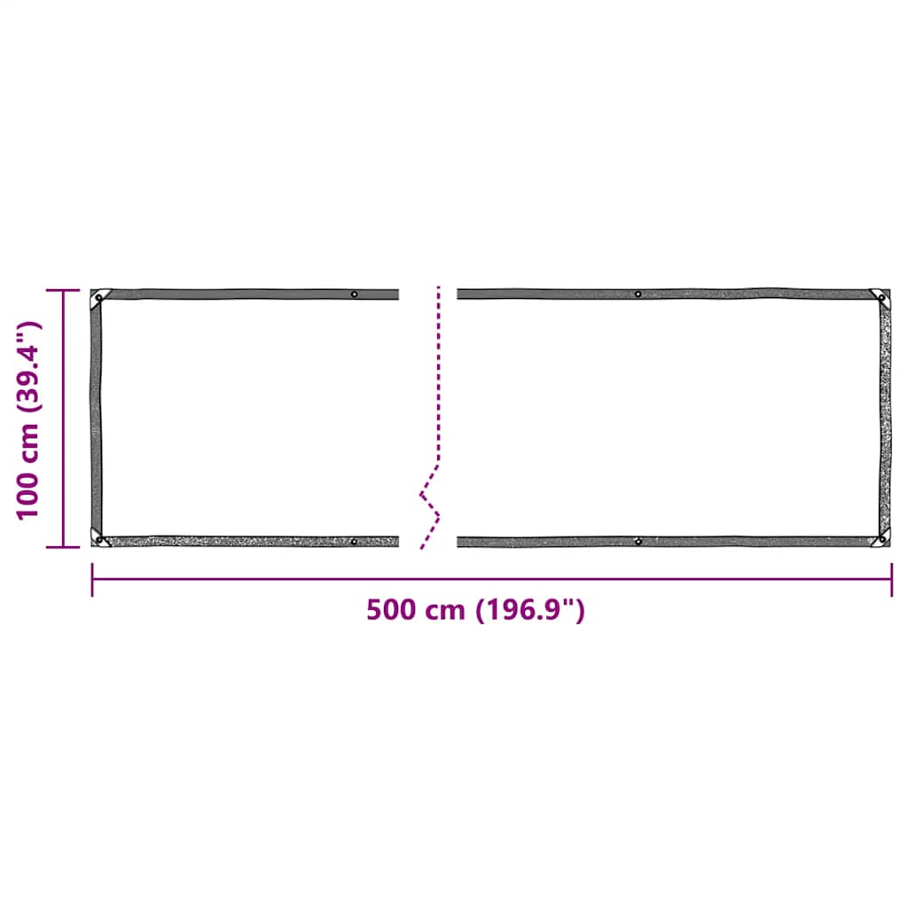 Prozirna cerada s ušicama 1x5 m PVC