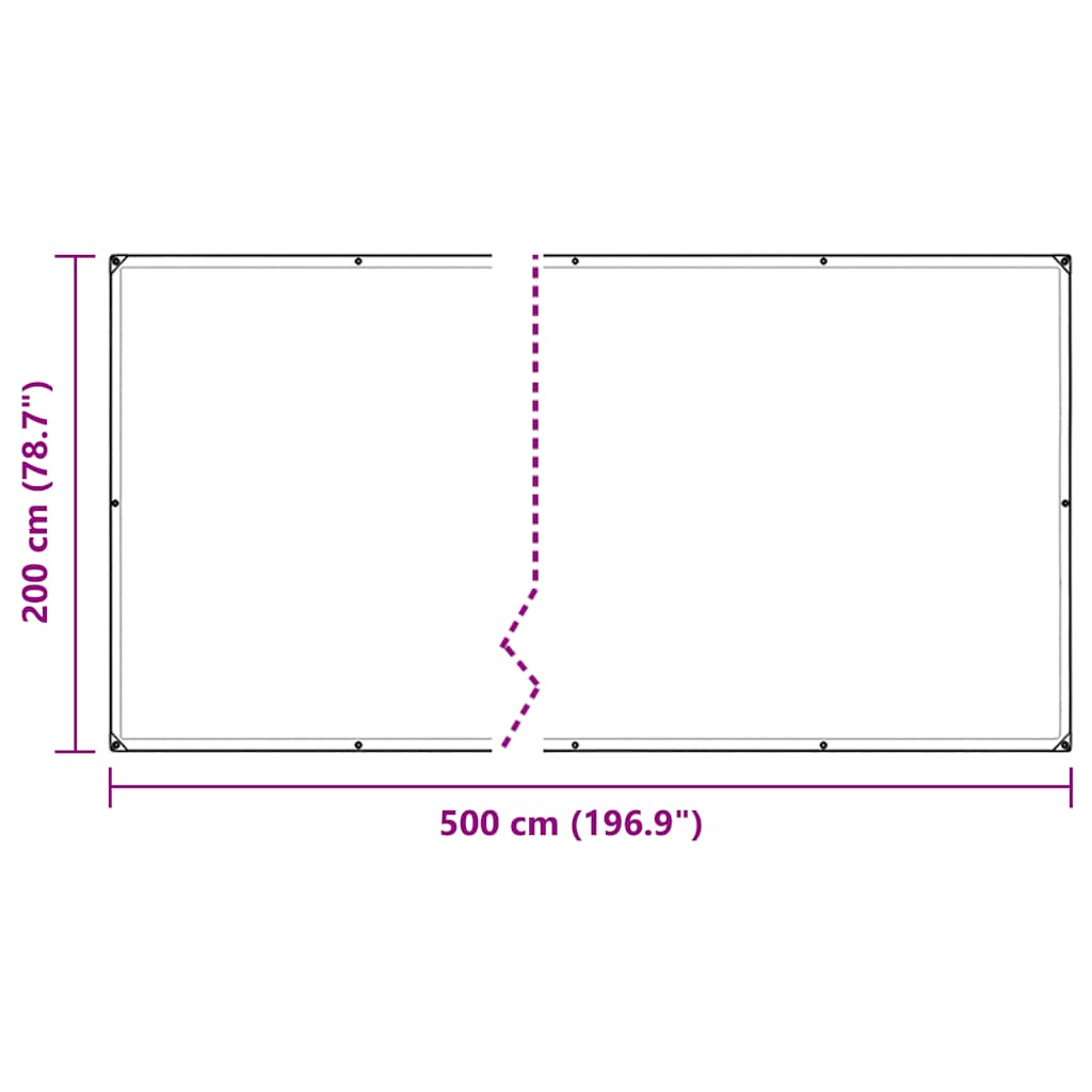 Prozirna cerada s ušicama 2x5 m PVC