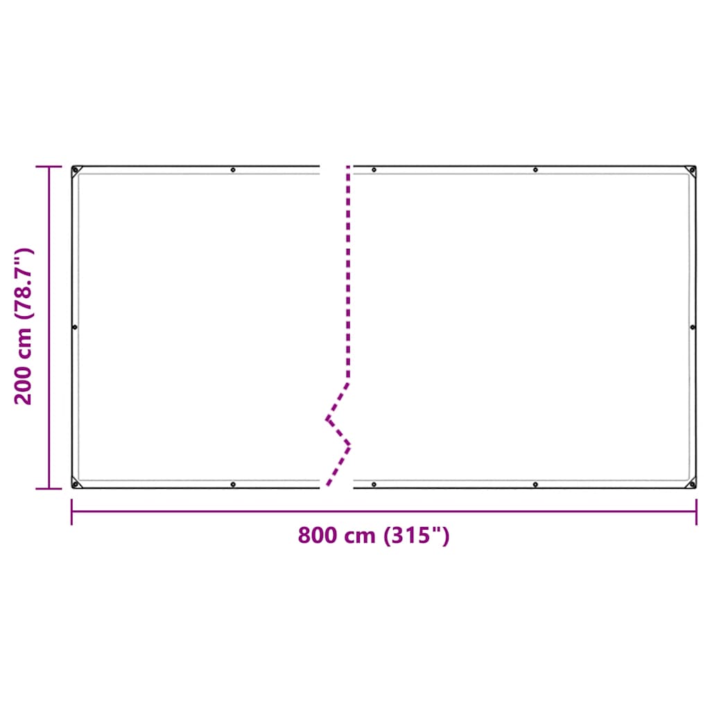 Prozirna cerada s ušicama 2x8 m PVC