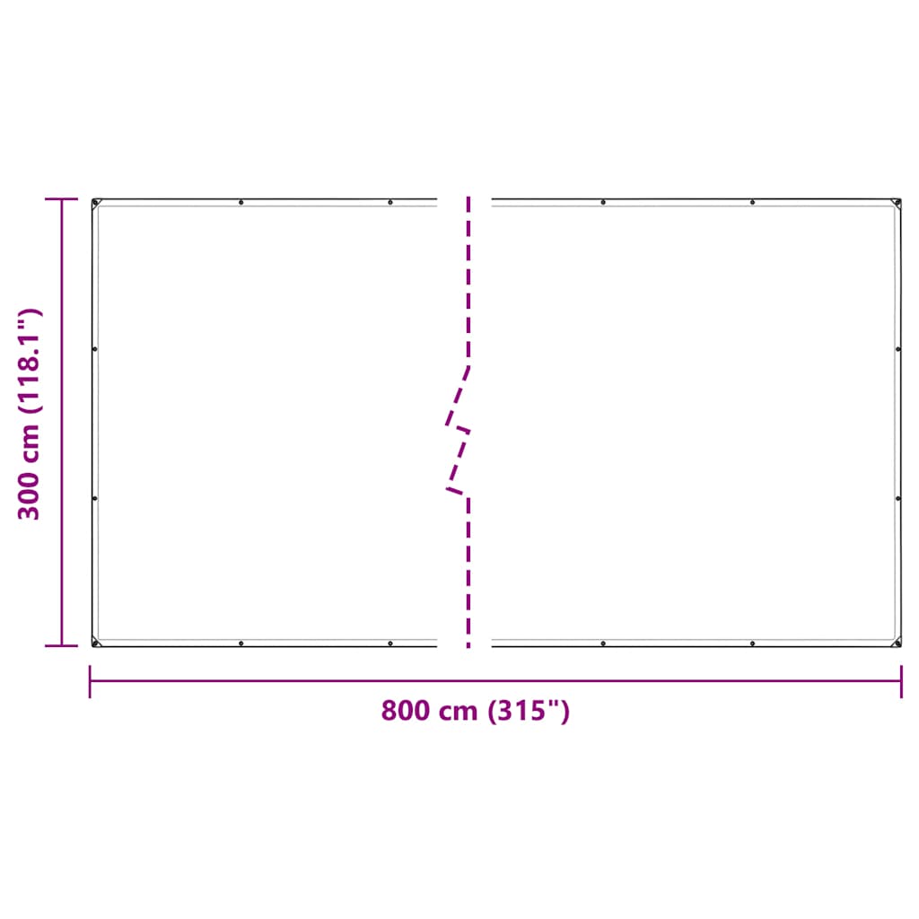 Prozirna cerada s ušicama 3x8 m PVC