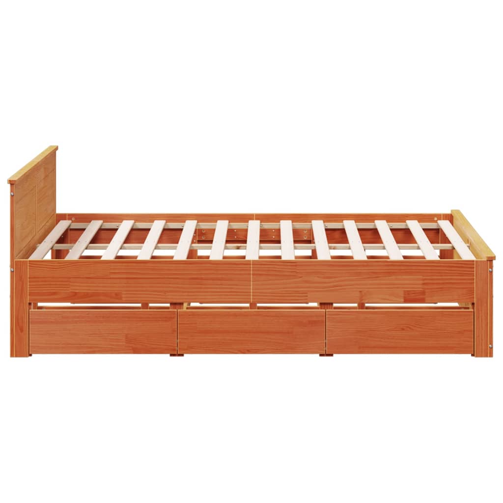 Okvir kreveta bez madraca s uzglavljem 180x200 cm od borovine