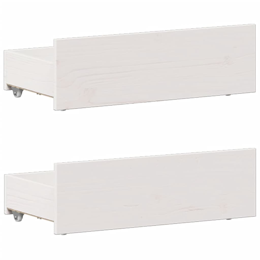 Krevet s regalom za knjige bez madraca bijeli 90x200cm borovina
