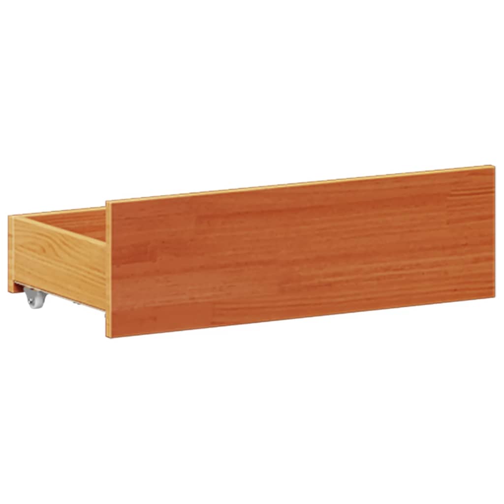Krevet s regalom za knjige bez madraca 140 x 190 cm od borovine