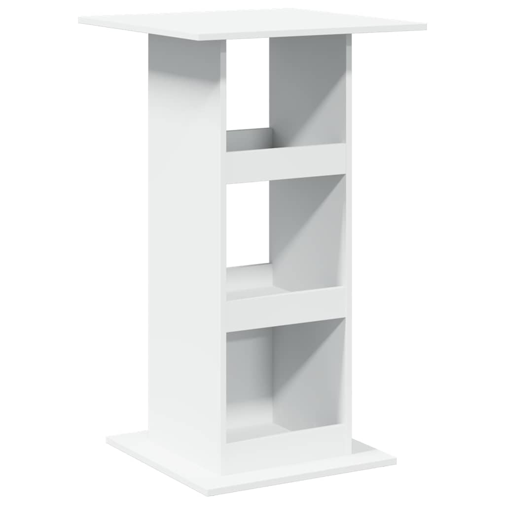 Barski stol s prostorom bijeli 60x60x102 cm drveni