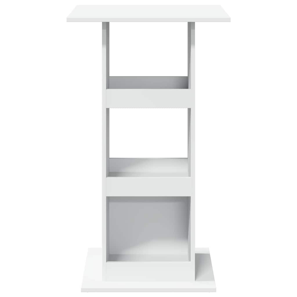 Barski stol s prostorom bijeli 60x60x102 cm drveni